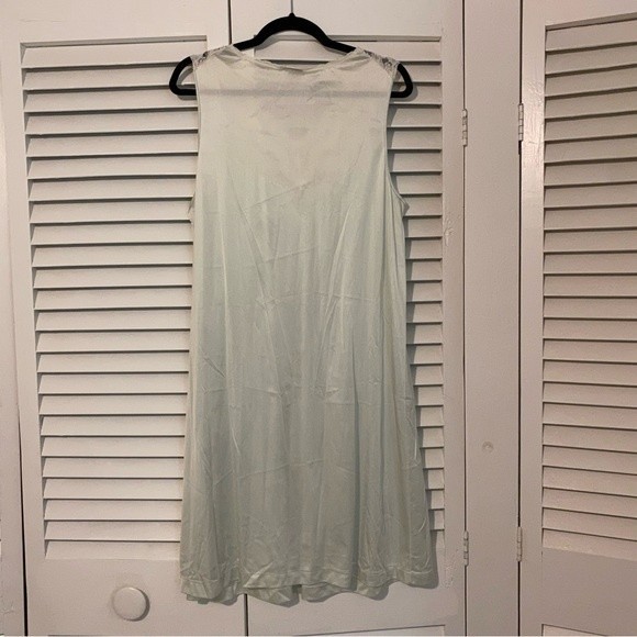 Vanity Fair Size Medium 80s Light Green Lace Dainty Modest Mini Night Gown - Picture 2 of 7